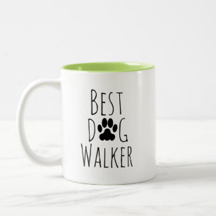 The best dog walker ever. Two-Tone coffee mug