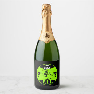 The Best Father-In Law Sparkling Wine Label