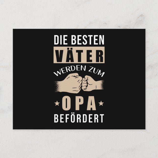 The Best Fathers Become Grandpas Postcard (Front)