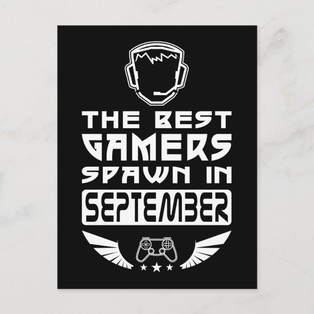 The Best Gamers Spawn in September Postcard (Front)