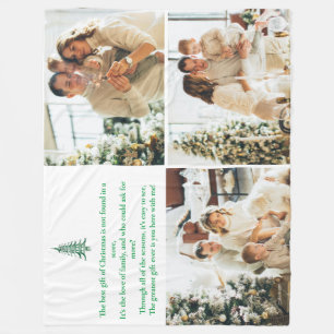 The Best Gift, family, Christmas Pagoda 3-Photo  Fleece Blanket