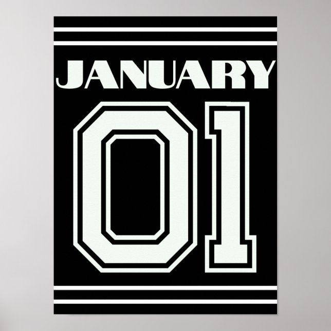 The Best Gift For Birthday January 1 Poster (Front)