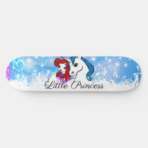 The Best Girly Unicorn Skateboard - custom name