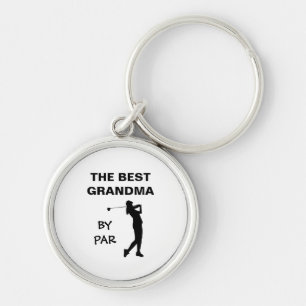 The Best Grandma By Par Golf Nana Golfer Pun Gram Key Ring