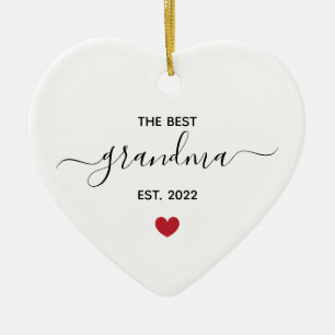 The best grandma ‘est year’ ceramic ornament