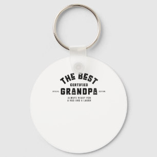 The Best Grandpa. Always Ready For A Hug And A Lau Key Ring