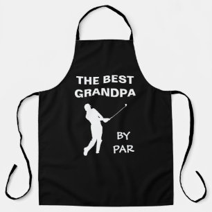 The Best Grandpa By Par Golf Granddad Golfer Pun Apron