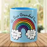 The Best Grandpa, Grandad, Papa Ever Rainbow Blue Two-Tone Coffee Mug<br><div class="desc">Personalise for your special grandpa,  grandad,  papa or pops to create a unique gift. It's a perfect way to show him daily how amazing he is. Designed by Thisisnotme©</div>