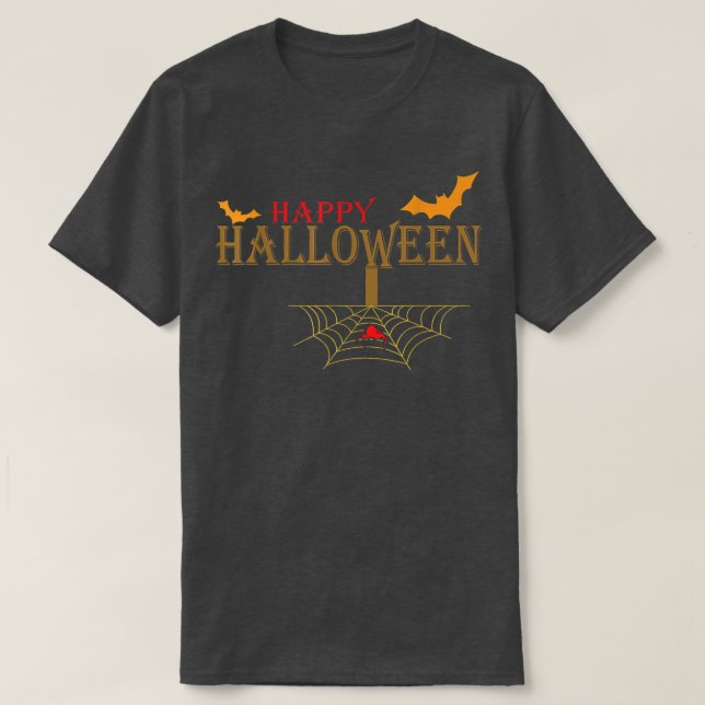 the best halloween  happy halloween goast and spid T-Shirt (Design Front)