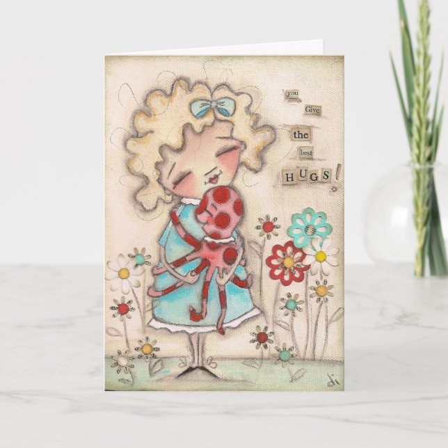 The Best Hugger - Greeting Card (Front)