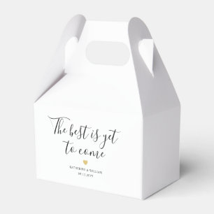 The Best is Yet to Come Elegant Wedding Favour Box