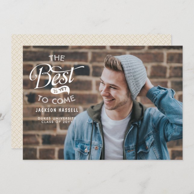 The Best is Yet to Come Graduation Announcement (Front/Back)