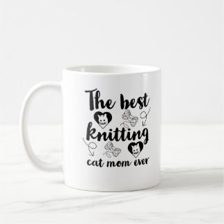The best knitting cat mum ever funny knitting pun  coffee mug