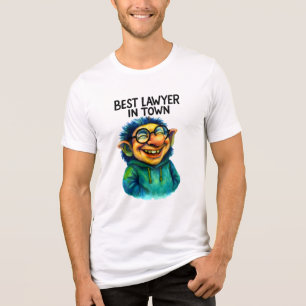 The Best Lawyer in Town Funny Troll Attorney Gift Tri-Blend Shirt