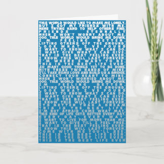 The best life ever complete lyrics Blue Baptism Card