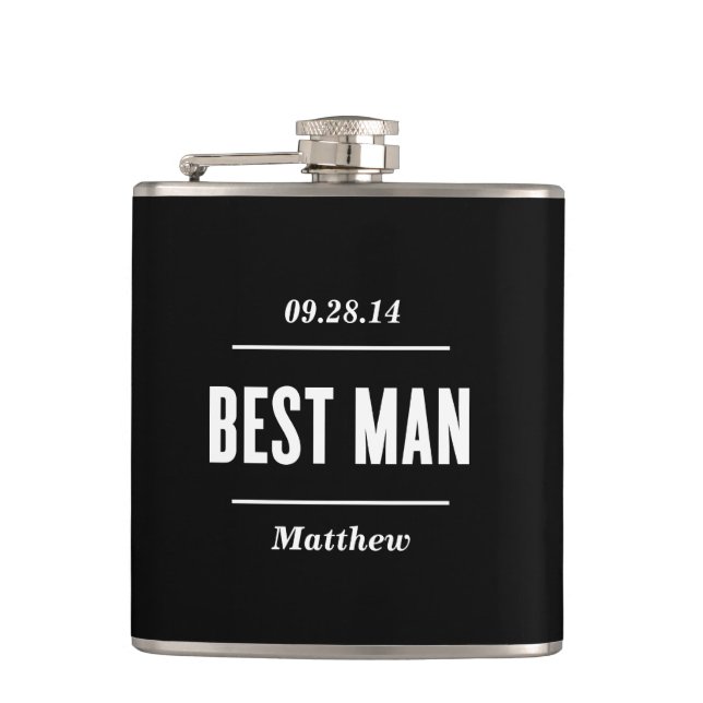 The Best Man | Wedding Flask (Front)