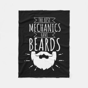 The Best Mechanics Have Beards Fleece Blanket
