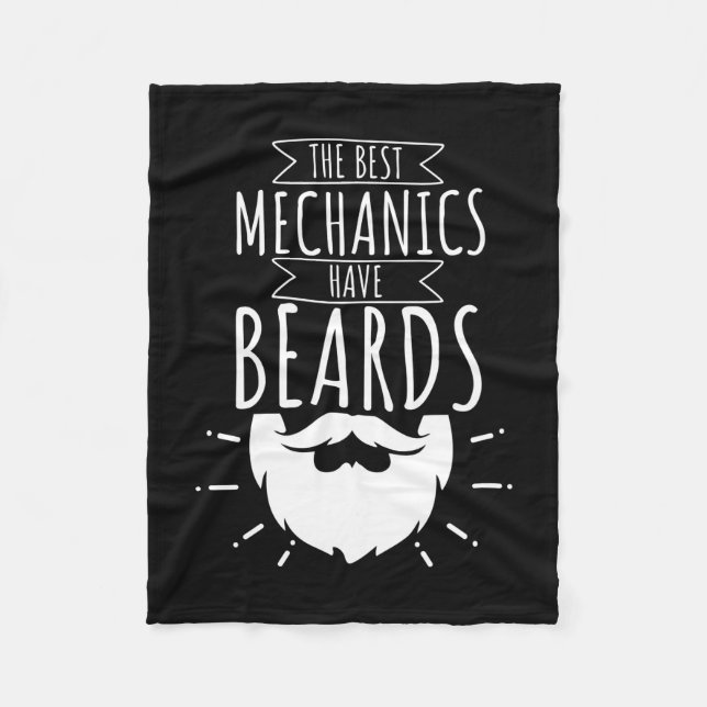The Best Mechanics Have Beards Fleece Blanket (Front)