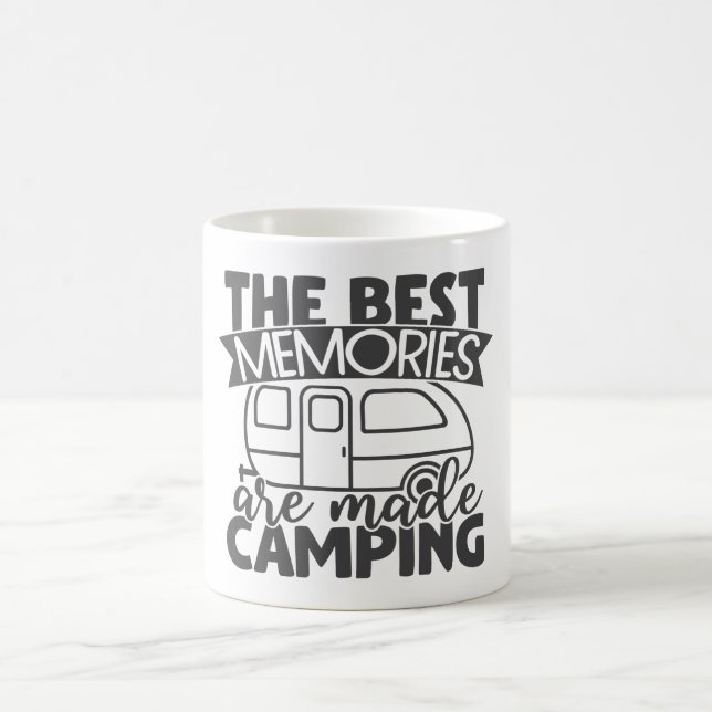 The Best Memories Are Made Camping Funny Saying Coffee Mug (Center)