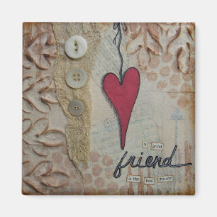 "The Best Mirror" Art Magnet by Nancy Lefko