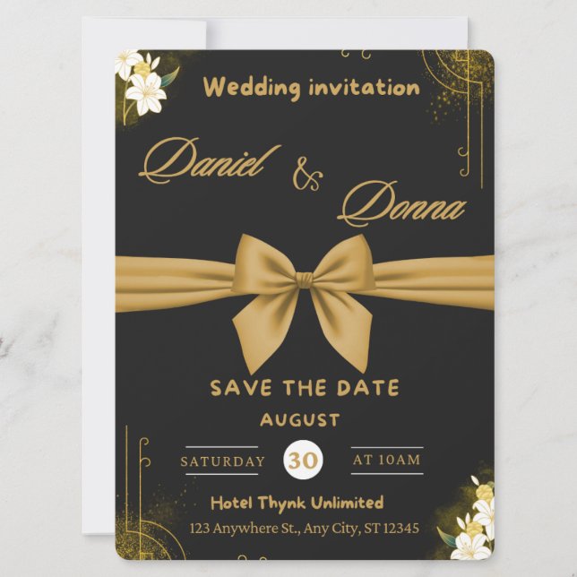 The best model for your wedding party invitation  (Front)