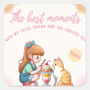 The best moments with my loyal friend and the curi square sticker