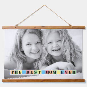 The best mum ever colourful Mother's Day photo Hanging Tapestry