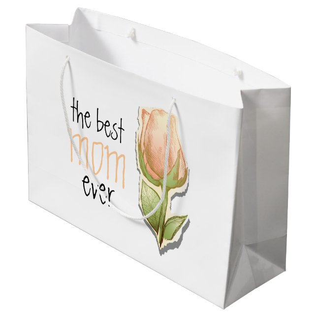 The best mum ever large gift bag (Back Angled)