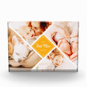 The Best Mum Ever Modern Custom Photo Block