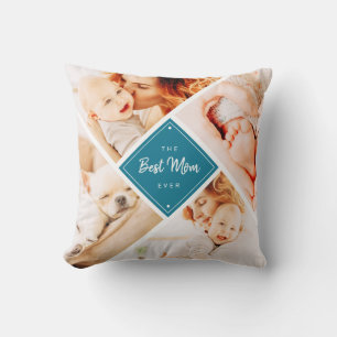 The Best Mum Ever Modern Custom Photos Cushion