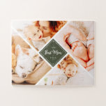 The Best Mum Ever Modern Custom Photos Jigsaw Puzzle<br><div class="desc">This simple and classic design is composed of serif typography and add a custom photo. "The Best Mum Ever" in the middle and surrounded by four photos of your mum,  mummy,  mother,  mum,  mama etc.</div>