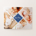 The Best Mum Ever Modern Custom Photos Jigsaw Puzzle<br><div class="desc">This simple and classic design is composed of serif typography and add a custom photo. "The Best Mum Ever" in the middle and surrounded by four photos of your mum,  mummy,  mother,  mum,  mama etc.</div>