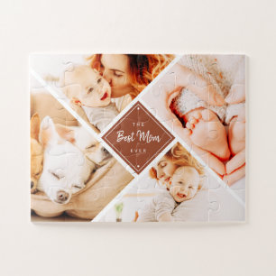 The Best Mum Ever Modern Custom Photos Jigsaw Puzzle