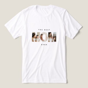 The Best Mum Ever – Photo Collage Typography Tri-Blend Shirt
