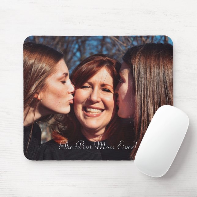 The Best Mum Ever Simple Modern Full Photo Script Mouse Pad (With Mouse)