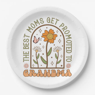 The Best Mum Gets Promoted To Grandma Paper Plate