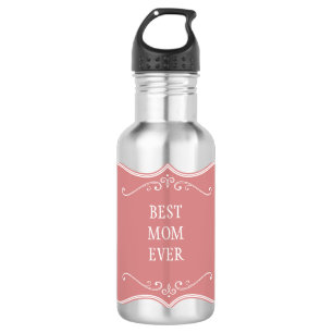 The best mum in the world, pink frame 532 ml water bottle