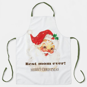 The best mum in the world, retro Santa Claus Apron