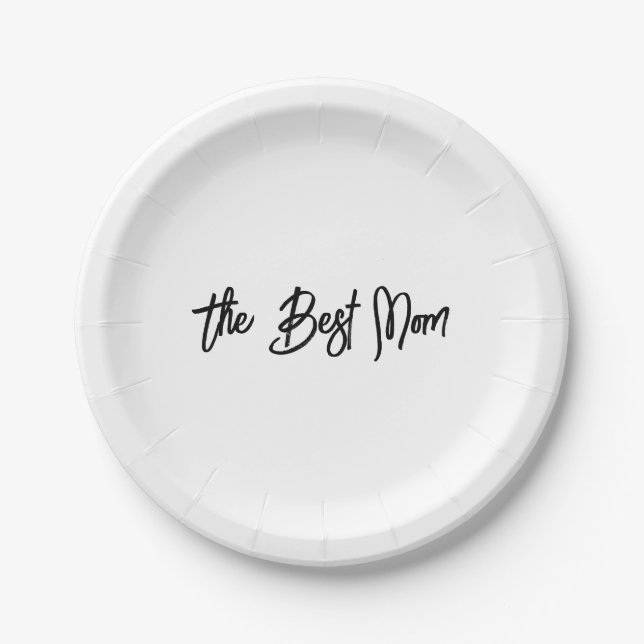 The best mum paper plate (Front)