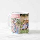 The Best Mum Pink Mothers Day Photo Collage Coffee Mug<br><div class="desc">A modern and minimal photo coffee mug that's perfect for Mother's Day or any other special gift for Mum features a collage of three (3) favourite family photos with the kids. "The Best Mum" / "We Love You" wording can be completely personalised. The pretty pink accent colour can also be...</div>