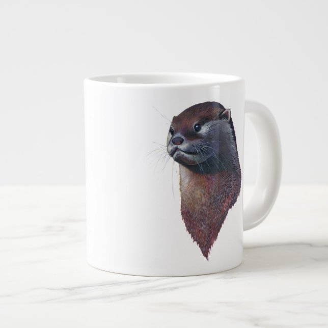 The Best Otter Jumbo Mug (Front Right)