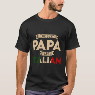 The Best Papa Are Italian Flag Italian Papa T-Shirt