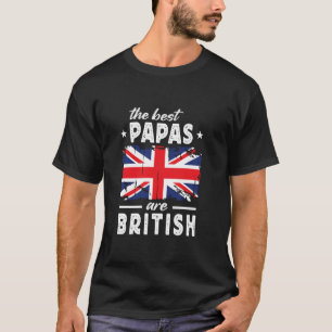 The Best Papas are British Father's Day UK Flag T-Shirt