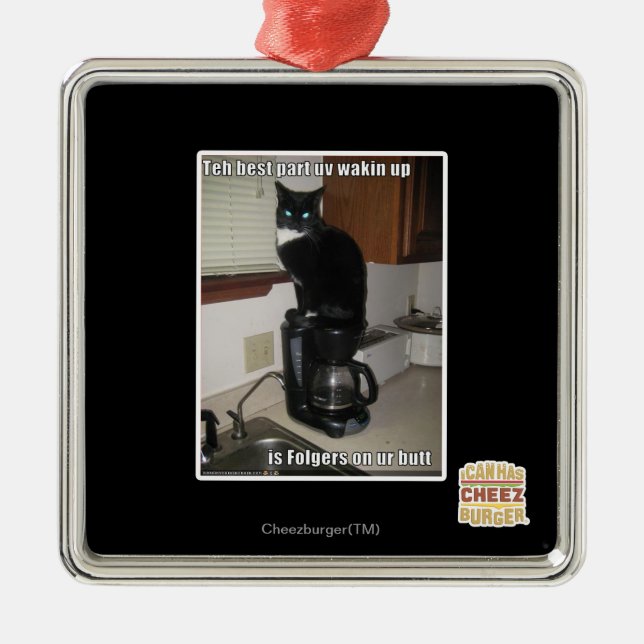 the best part uv wakin up metal ornament (Front)