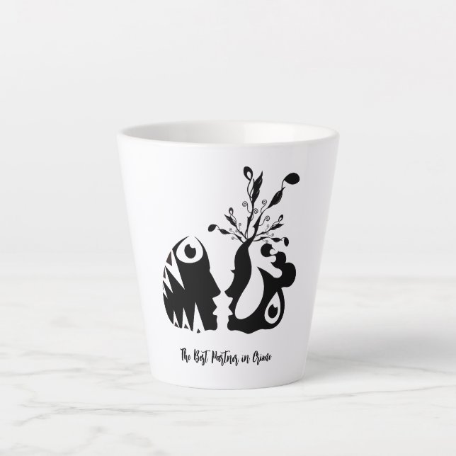 the best partner in crime latte mug (Front)