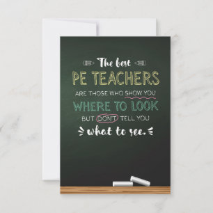 The best PE Teachers Thank You Card