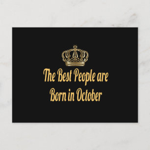 The Best People Are Born In October Postcard