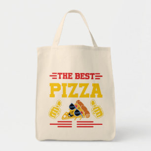 The Best Pizza T-Shirt Funny Food Lover Shirt  Tote Bag