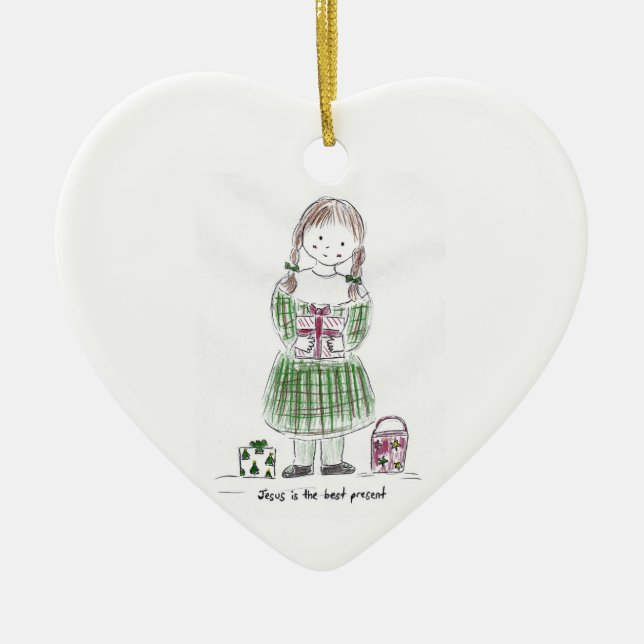 The_best_present Ceramic Ornament (Front)