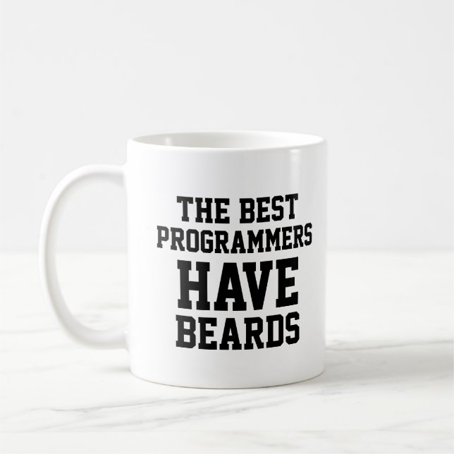 The Best Programmers  Have Beards Coffee Mug (Left)